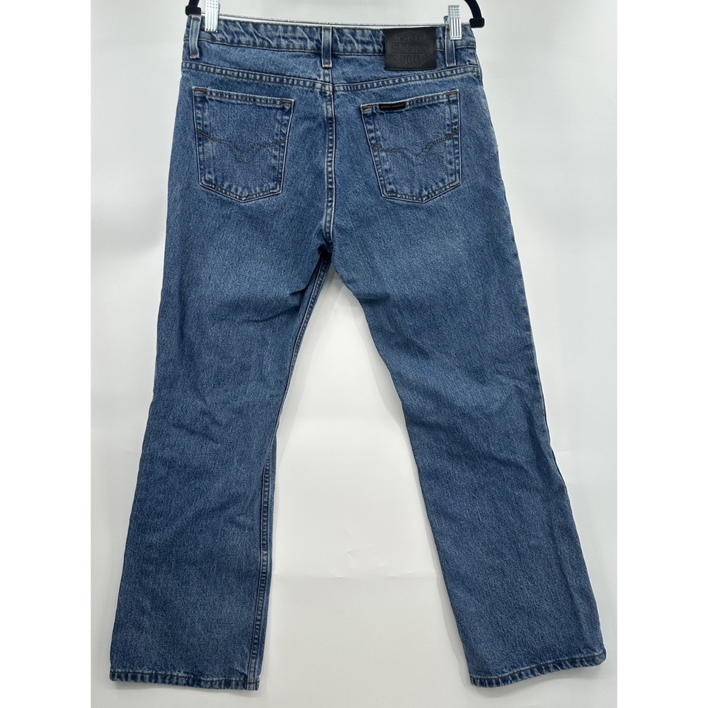 Harley-Davidson Women's Medium Blue Bootcut Denim Jeans - Picture 4 of 13
